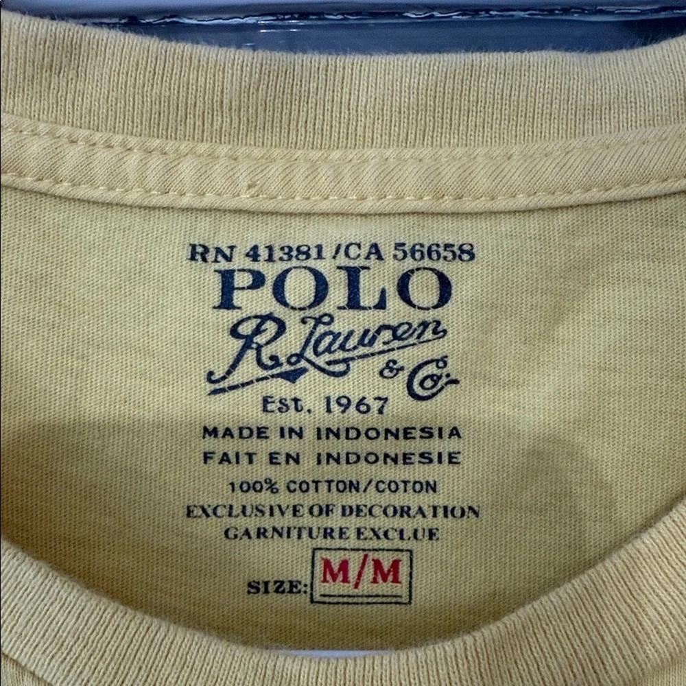 Polo by Ralph Lauren Men's Short Sleeve Yellow Tee